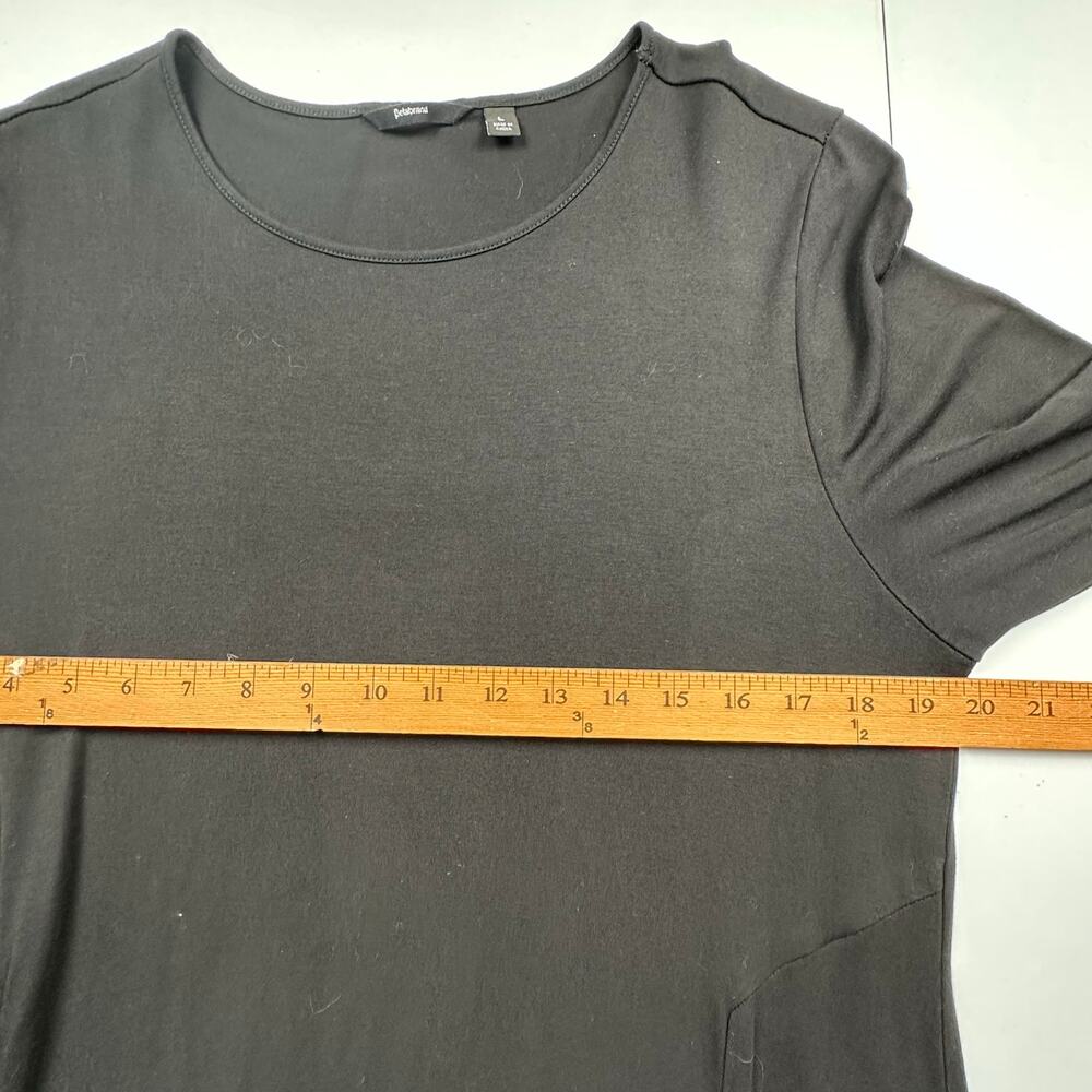 Betabrand Dress Womens Large Black Travel Neutral Minimalist Flowy Loose Comfy - Picture 7 of 10